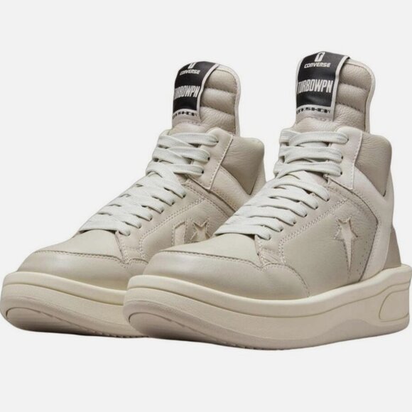 Converse Rick Owens x DrksHhdw Turbowpn Mid Pelican Brown Fog Mens 8.5 A10960C - Picture 6 of 10
